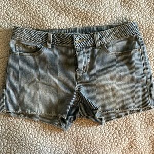 LC by Lauren Conrad striped jean shorts